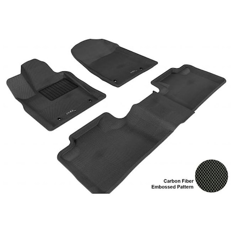3D Maxpider 3D MAXpider L1JP00501509 JEEP GRAND CHEROKEE 2013-2014 KAGU BLACK R1 R2 BENCH SEAT (2 POSTS ON PASSENGER) Floor Mat L1JP00501509